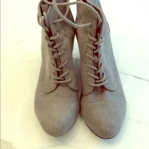 Zara wedge suede bootie